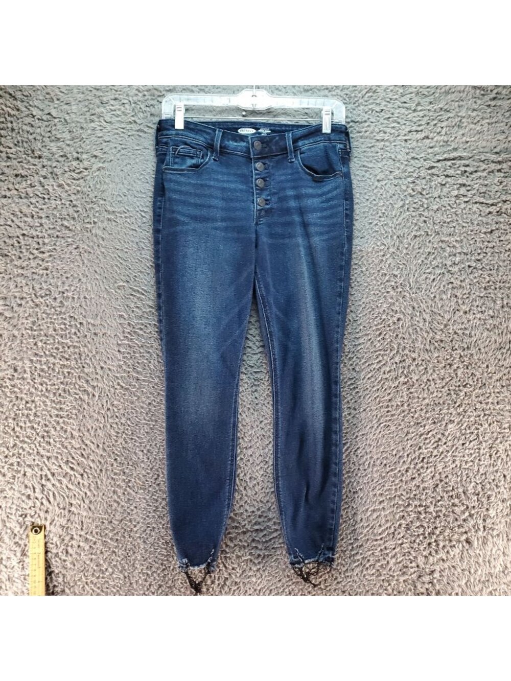 Old Navy Jeans Womens 4 Blue Rockstar Super Skinny Ankle Stretch Denim